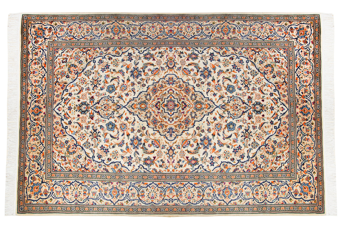 Multicolored Kashan Rug